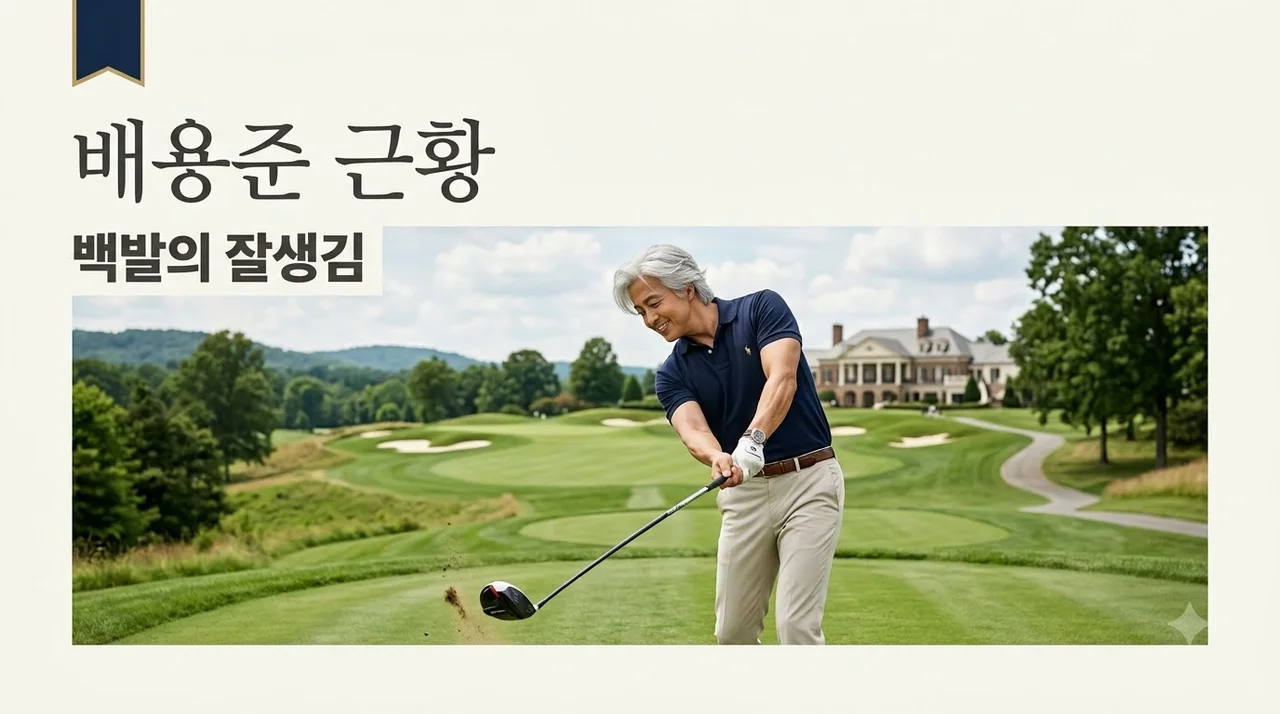 배용준 골프장 근황 공개 백발의 잘생김 여전한 욘사마의 미소